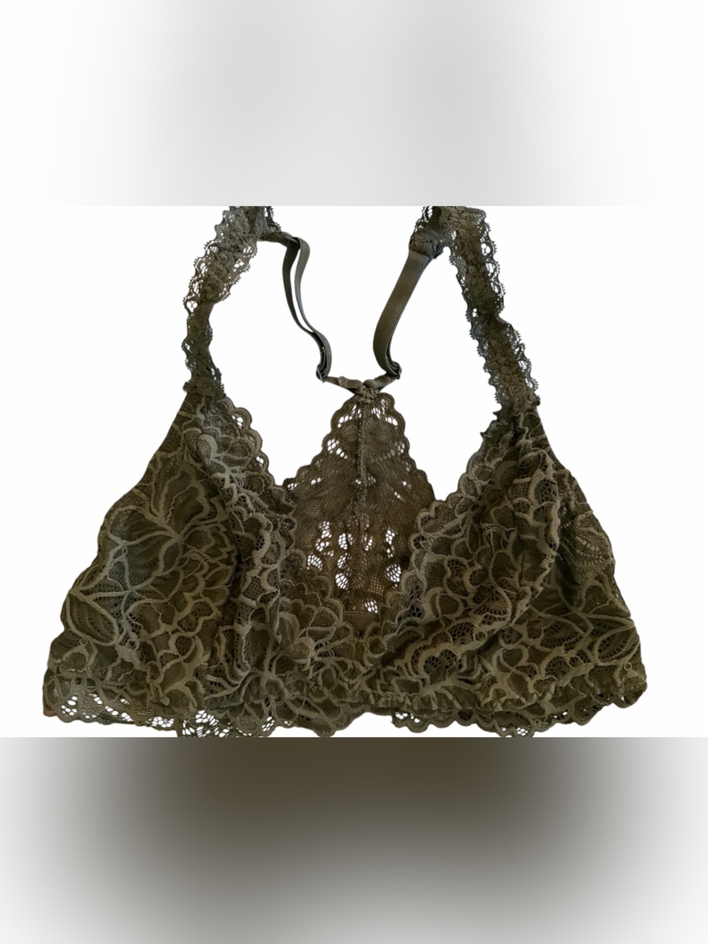 Xhilaration Olive Green Lace Racerback Bralette